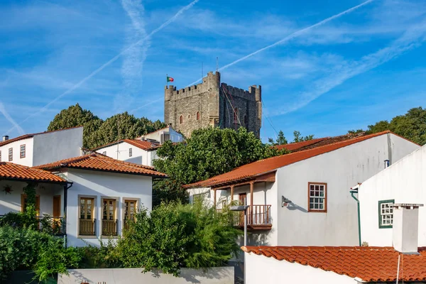 The castle of Braganza and houses in the downtown — Stock Photo, Image