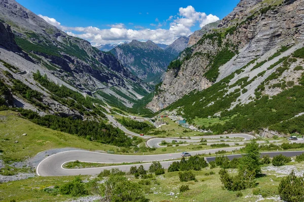 Serpantin road, Bormio Stelvio pası görünümünü