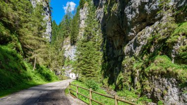 Road across Serrai di Sottoguda gorge, Marmolada