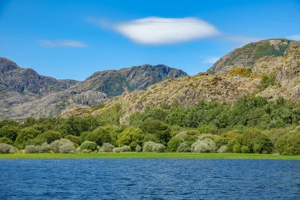 Sanabria lago bordo verde — Foto Stock