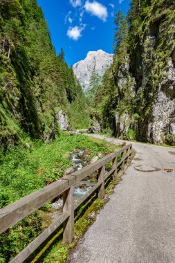 Road across Serrai di Sottoguda gorge, Marmolada