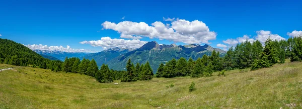 Mortirolo pass panoramik görünümü — Stok fotoğraf
