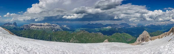 Dolomity Panorama panorama z vrcholu Marmolada — Stock fotografie
