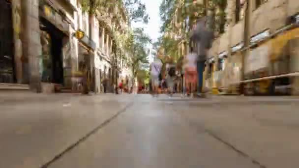 Ticari sokak, giriş katı zaman atlamalı — Stok video