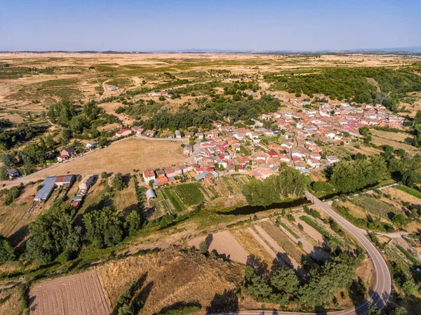 Pobladura de aliste small village aerial view — Stock Photo, Image