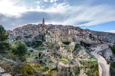 Classic View of the hillside town of Bocairent clipart