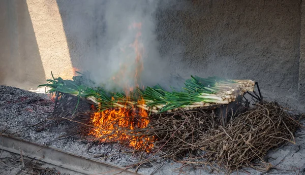 Calções catalães tradicionais no fogo — Fotografia de Stock