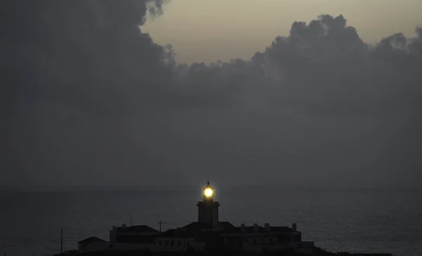Nacht vallen over Cabo da Roca Lighthouse — Stockfoto