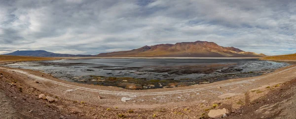 Gigapan of salt lake and mountains in Atacama — Stock Photo, Image