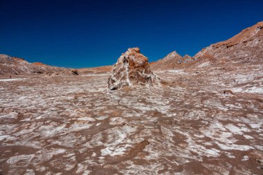 Ay vadisinin kuru ve tuzlu arazisi