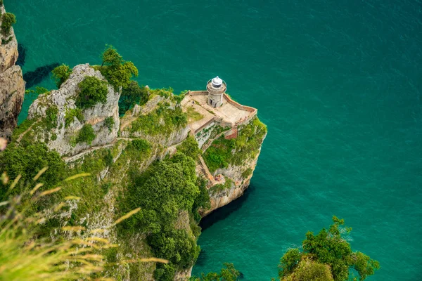 El Caballo lighthouse aerial view in Cantabria — Stock Photo, Image