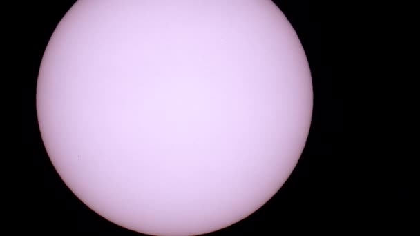 Huge sun with sunspots super closeup view — Stock Video