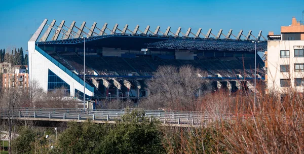 La demolición del estadio Vicente Calderón — Foto de Stock