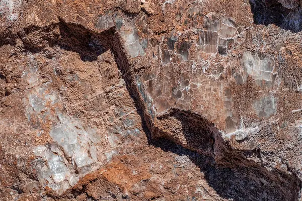 Detaljerad närbild av salt stenar i gruvan — Stockfoto