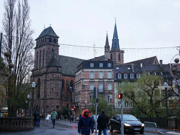 Estrasburgo Casas Casas Velhas Casas Bonitas Ruas Natal Europa Torres — Fotografia de Stock