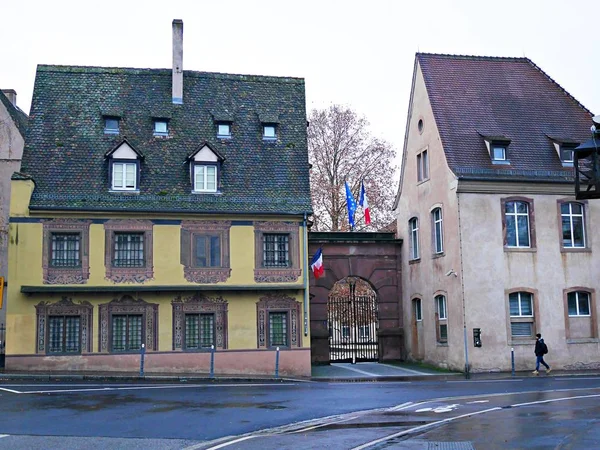 Strasburg Domy Stare Domy Piękne Domy Ulice Boże Narodzenie Europa — Zdjęcie stockowe