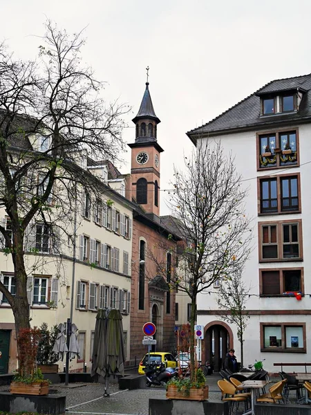 Estrasburgo Casas Casas Antiguas Hermosas Casas Calles Navidad Europa Torres —  Fotos de Stock
