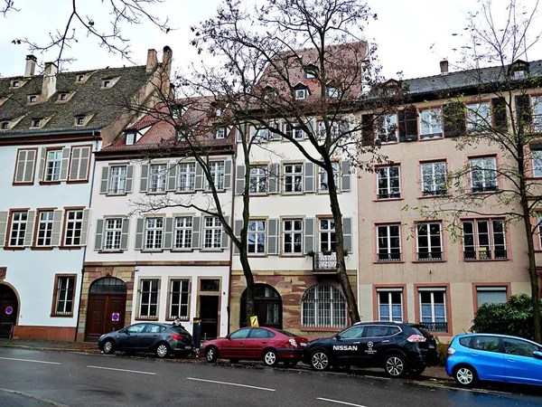 Straßburg Häuser Alte Häuser Schöne Häuser Straßen Weihnachten Europa Türme — Stockfoto