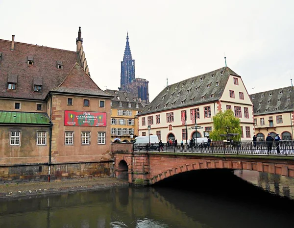 Straßburg Häuser Alte Häuser Schöne Häuser Straßen Weihnachten Europa Türme — Stockfoto