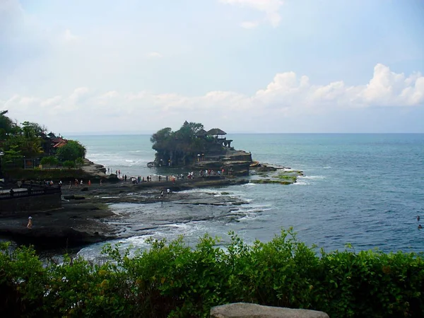 Tanah Lot Bali Ein Tempel Auf Dem Meer Ein Schöner — Stockfoto