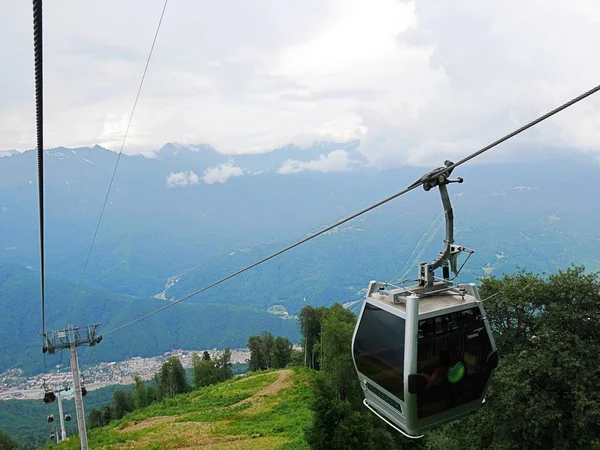 Cable car, cable car, cable car, mountain road, mountains in Sochi