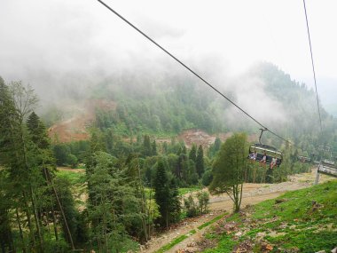 Teleferik, teleferik, teleferik, dağ yolu, Sochi dağlarda