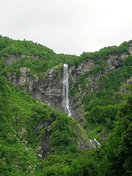 Beautiful waterfalls in the forest, waterfalls in Russia