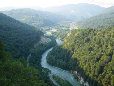 Mzımta Nehri, river gorge, dağ nehir, fırtınalı Nehri