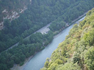 Mzımta Nehri, river gorge, dağ nehir, fırtınalı Nehri