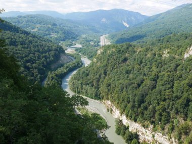 Mzımta Nehri, river gorge, dağ nehir, fırtınalı Nehri