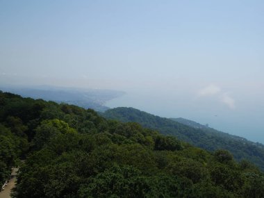 Bulutlarda dağlar, dağlar Rusya, mutluluk, Sochi Russi Vadisi