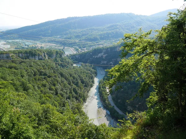 Río Mzymta Río Desfiladero Río Montaña Río Tormentoso — Foto de Stock