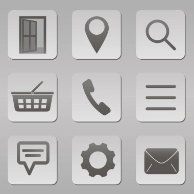 Mobil uygulamalar için simgeler.