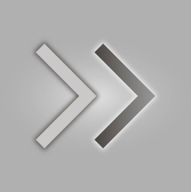 Gri arka plan üzerinde siyah ve beyaz okları.