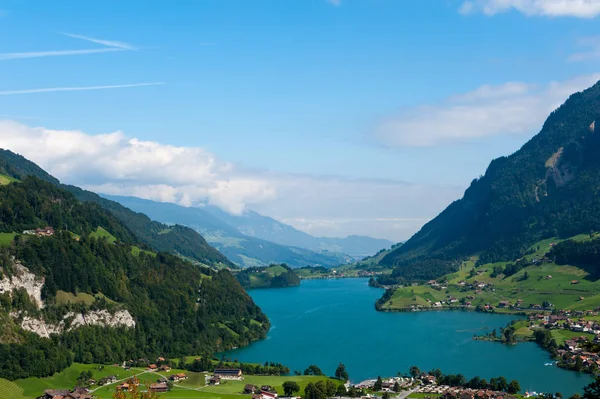 Lake Lungern Valley Desde Brunig Pass Suiza —  Fotos de Stock