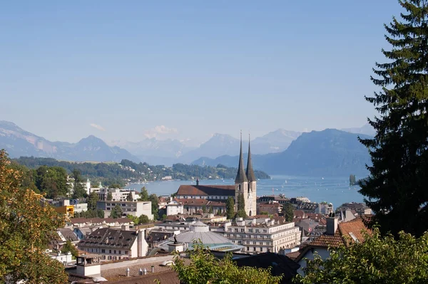 Luzern Suiza Iglesia San Leodeger Hofkirche Iglesia Católica Romana Construida —  Fotos de Stock