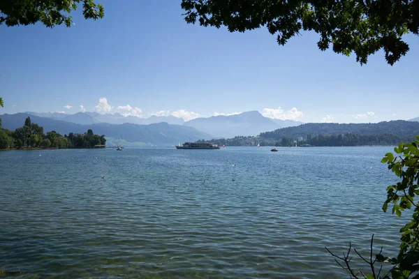 Круїзне Судно Озера Люцерн Швейцарія Європа — стокове фото