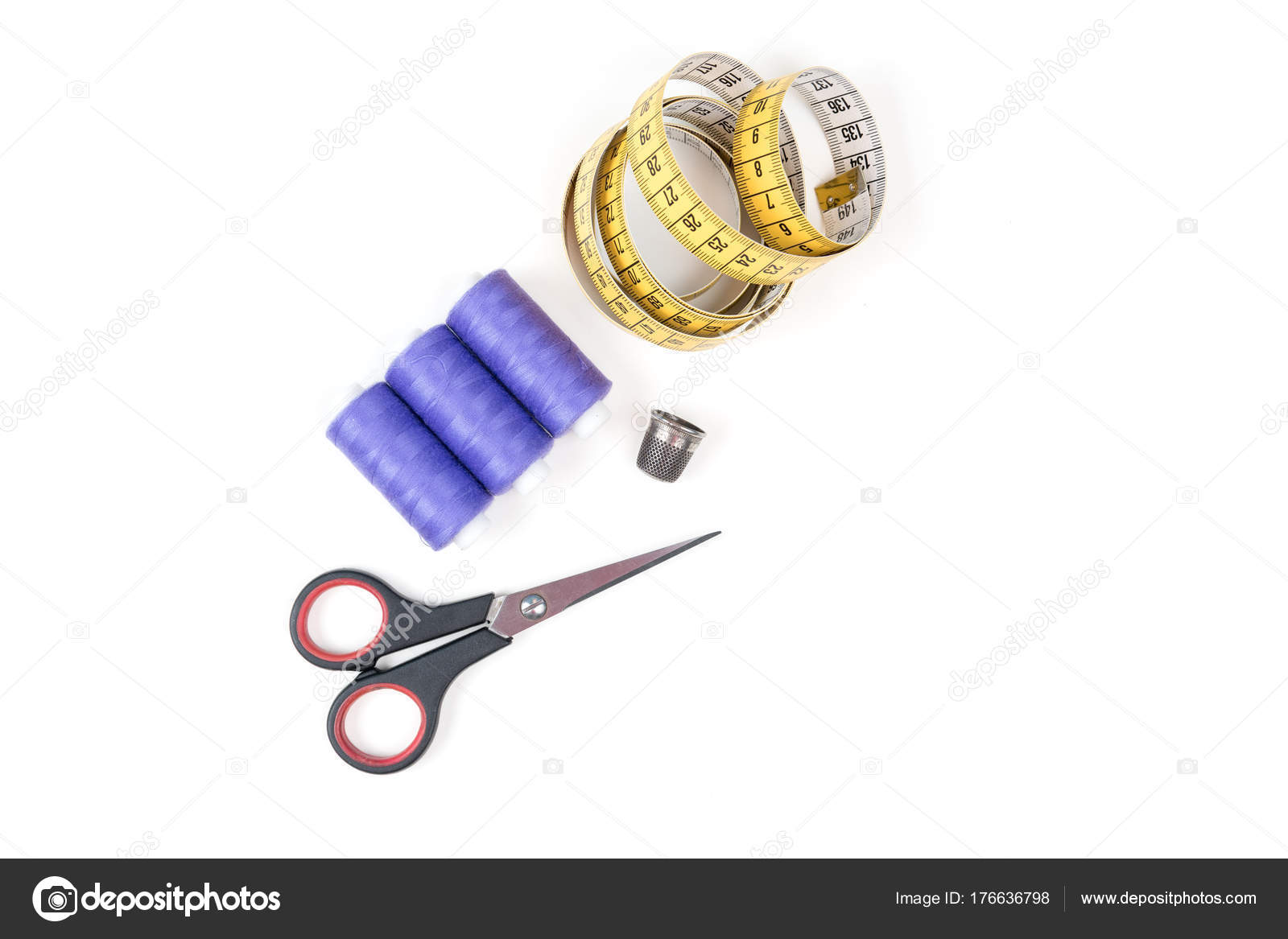 Small Measuring Tape On White Background Stock Photo - Download