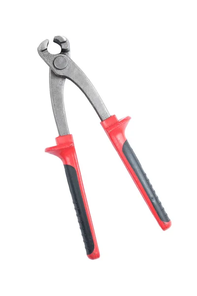 Big Modern Cutting Pliers Isolated White Background — Stock Photo, Image