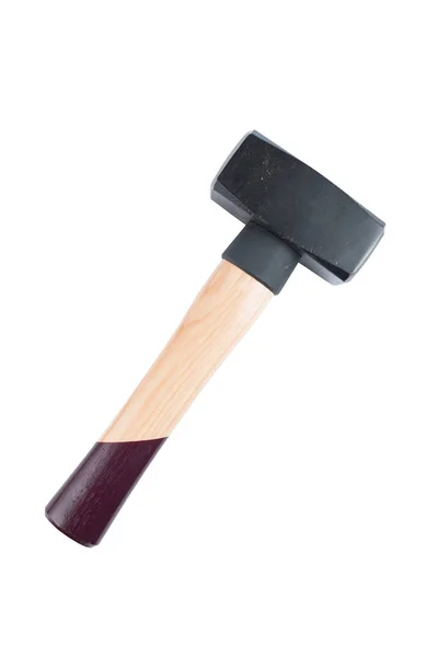 Małych Sledgehammer Drewnianym Uchwytem Białym Tle Białym Tle Narzędzia Budowlane — Zdjęcie stockowe