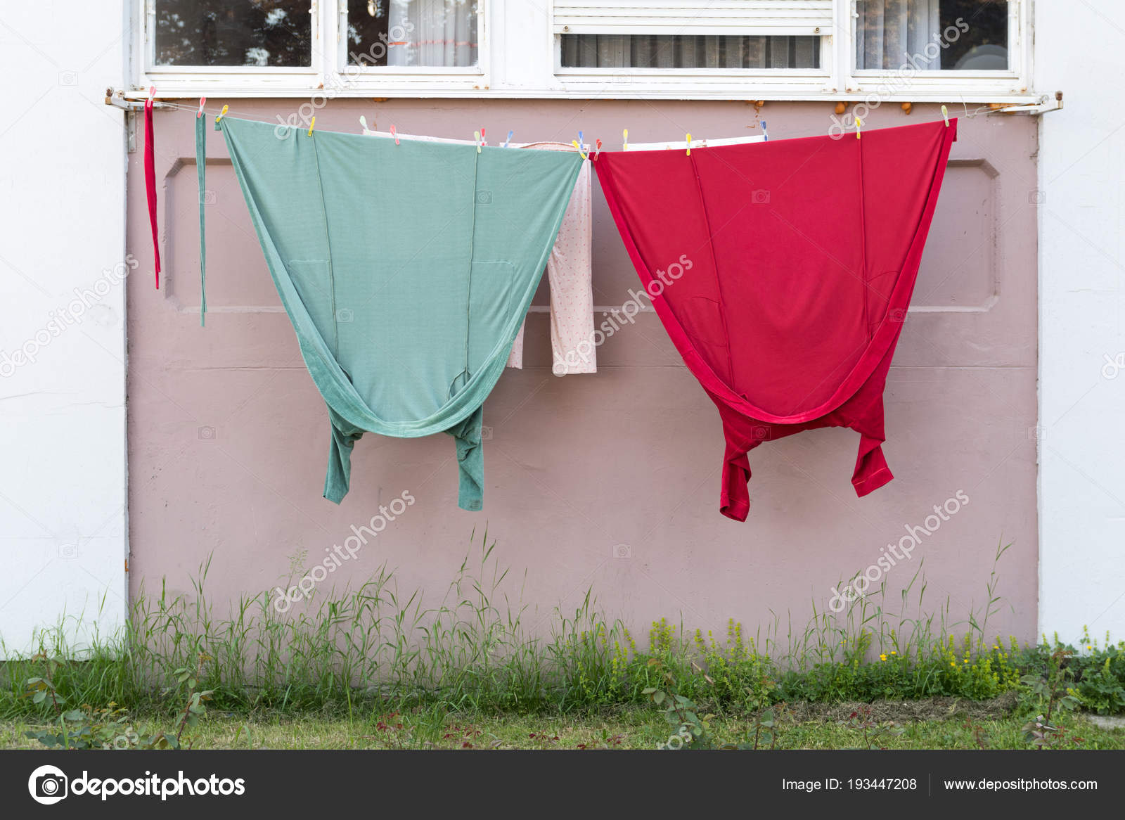 red and green clothes
