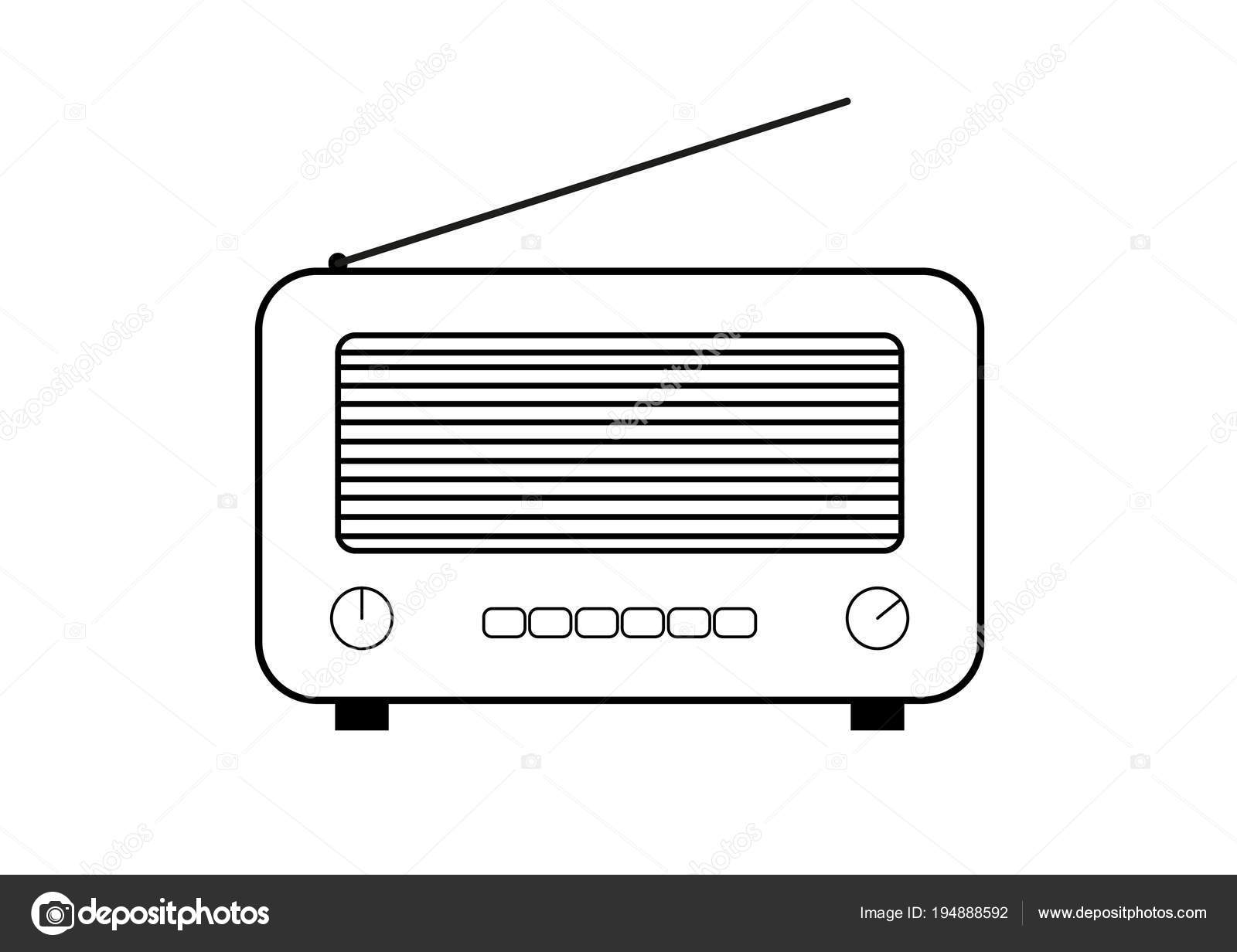 Dibujos De Radios Ilustración de Conjunto De Elementos Coloridos Dibujos