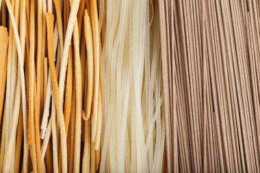 şehriye, pirinç ve buğday, spaghet farklı türde demet