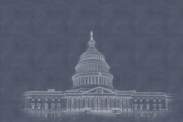呼ばれる議事堂または議会 米国の国会議事堂は米国議会の家 米国の連邦政府の立法府の座席 それは国の東の端でキャピトル ヒルの頂上に座っています — ストック写真
