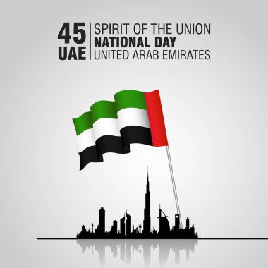 Birleşik Arap Emirlikleri (BAE) ulusal gün vektör