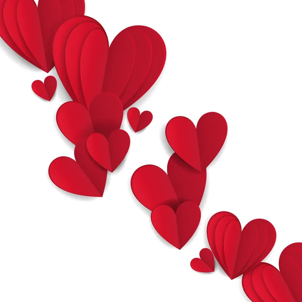 Dia dos Namorados fundo abstrato com coração de papel cortado. Ilustração vetorial —  Vetores de Stock