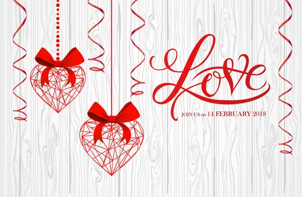 Symbole de l'amour sur fond doux — Image vectorielle