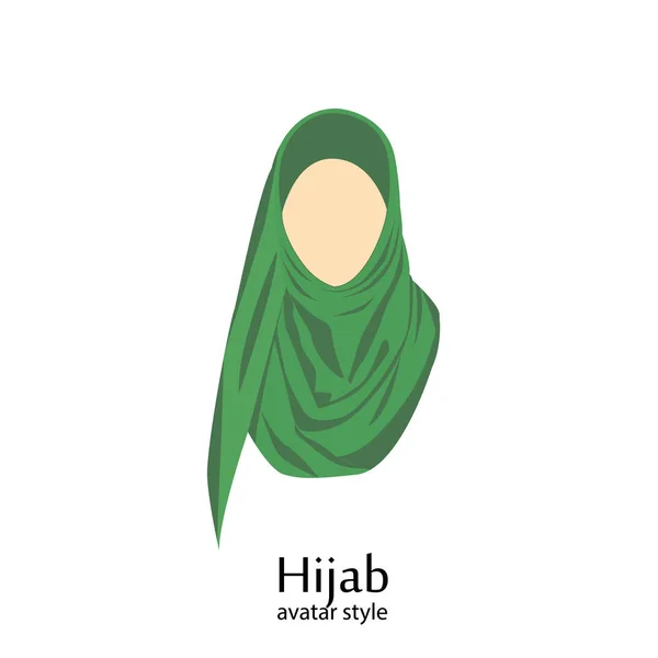 Women wearing hijab. Avatar icons in flat style. — Stock Vector