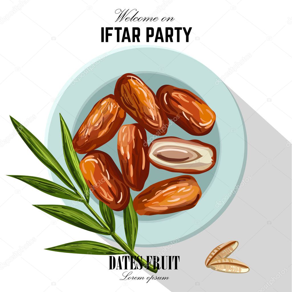 Dates for Iftar Party. Hand drawn