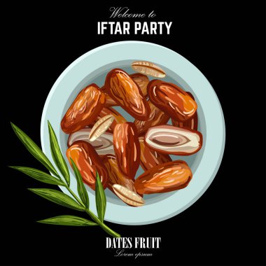 Iftar parti tarihlerini. Elle çizilmiş